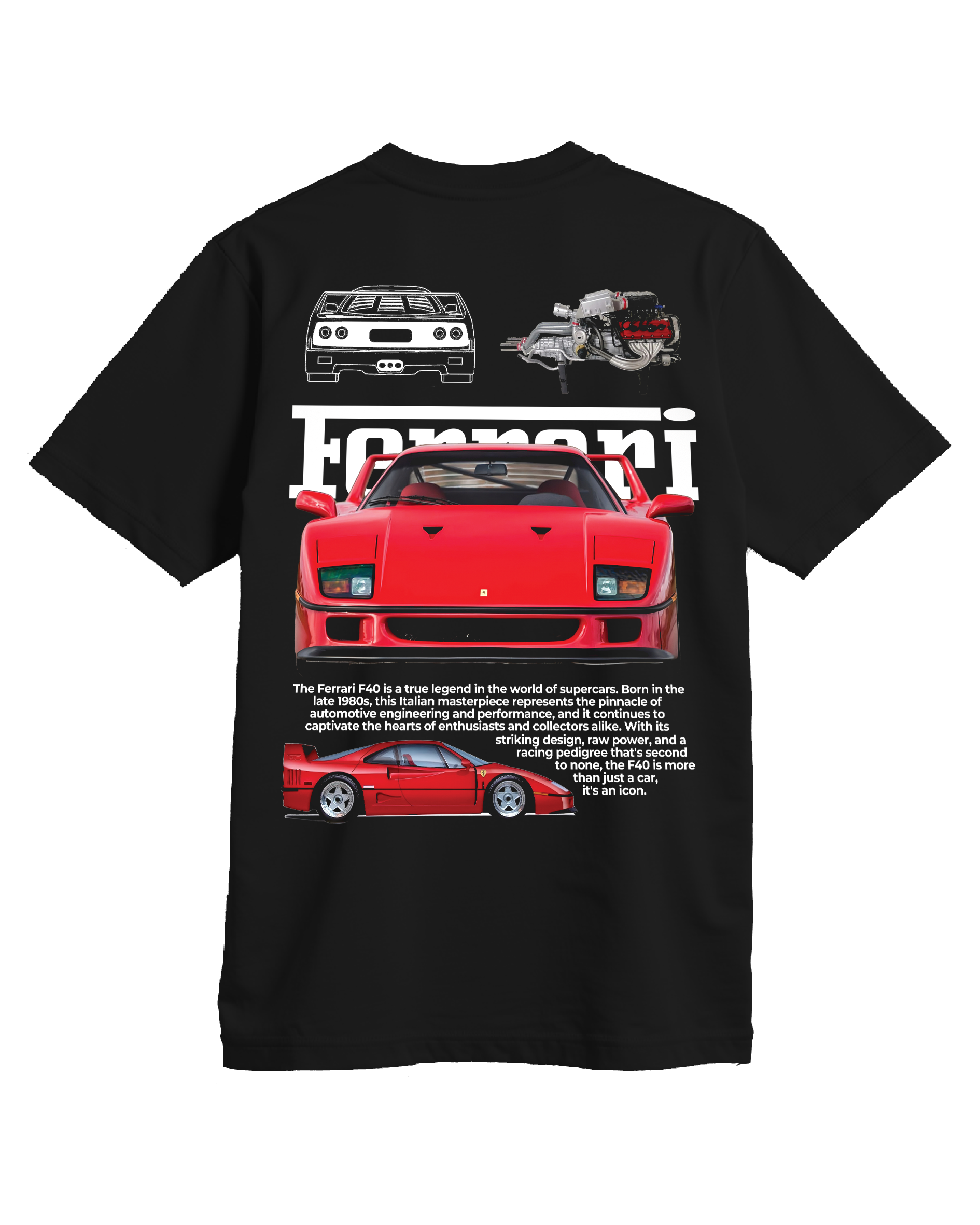 Playera Ferrari F40