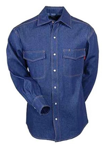 Camisa en índigo liviano 7oz