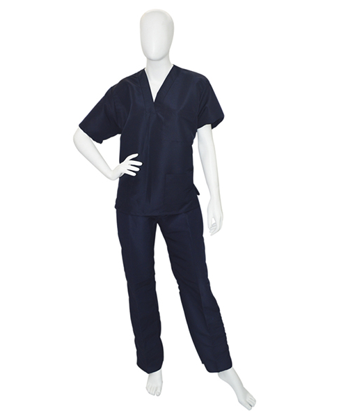 Conjunto en anti-fluido nacional dama - azul turquí