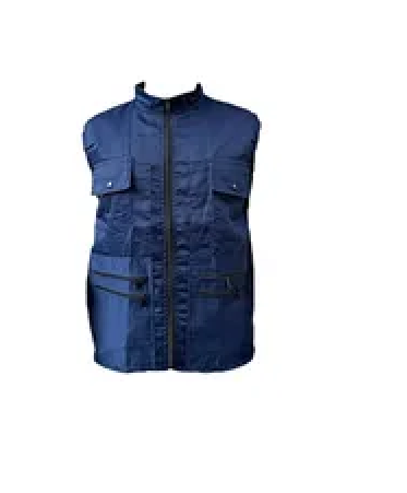 Chaleco en Drill cuello sport - 6 bolsillos