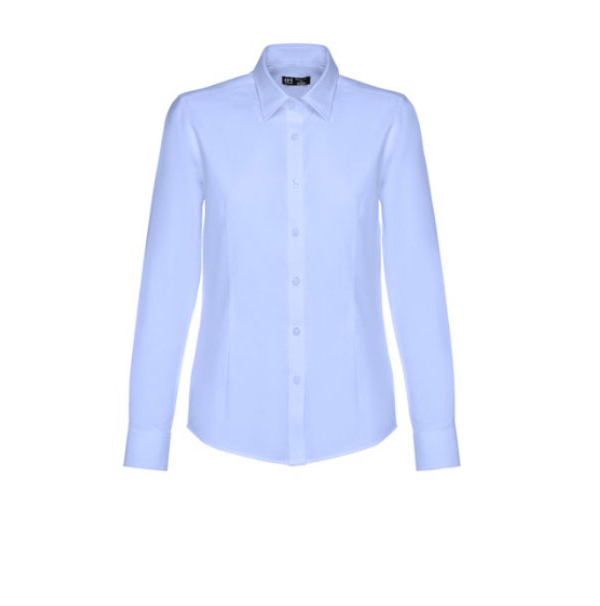 Blusa manga larga Oxford poli-algodón