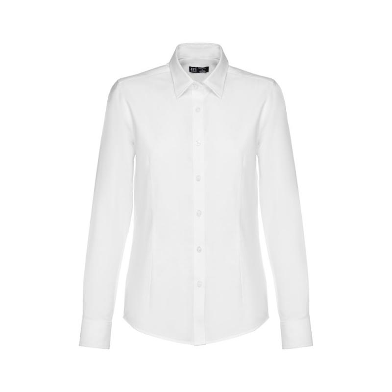 Blusa manga larga Oxford poli-algodón