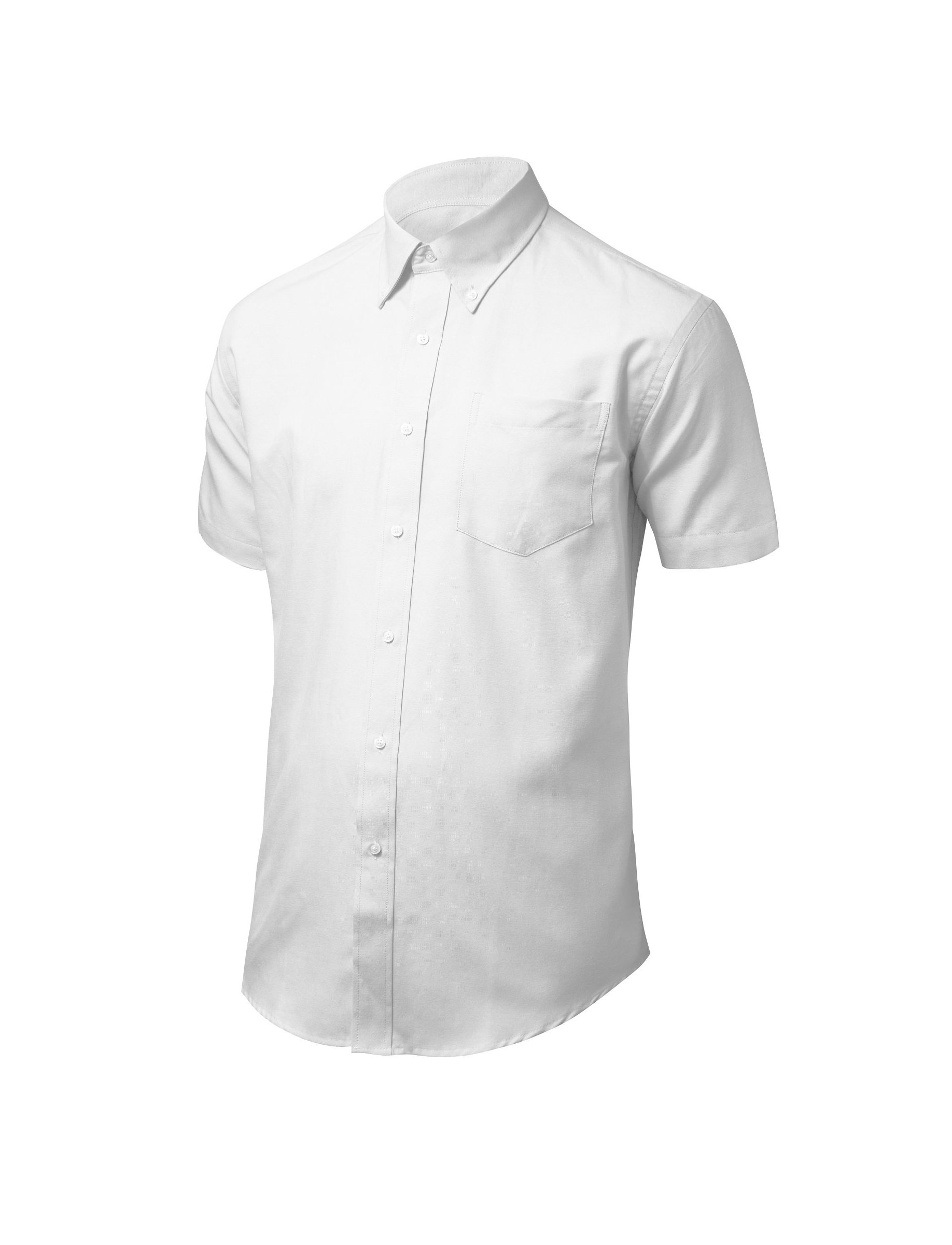 Camisa manga corta Oxford poli-algodón