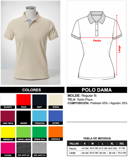 Polo dama premium