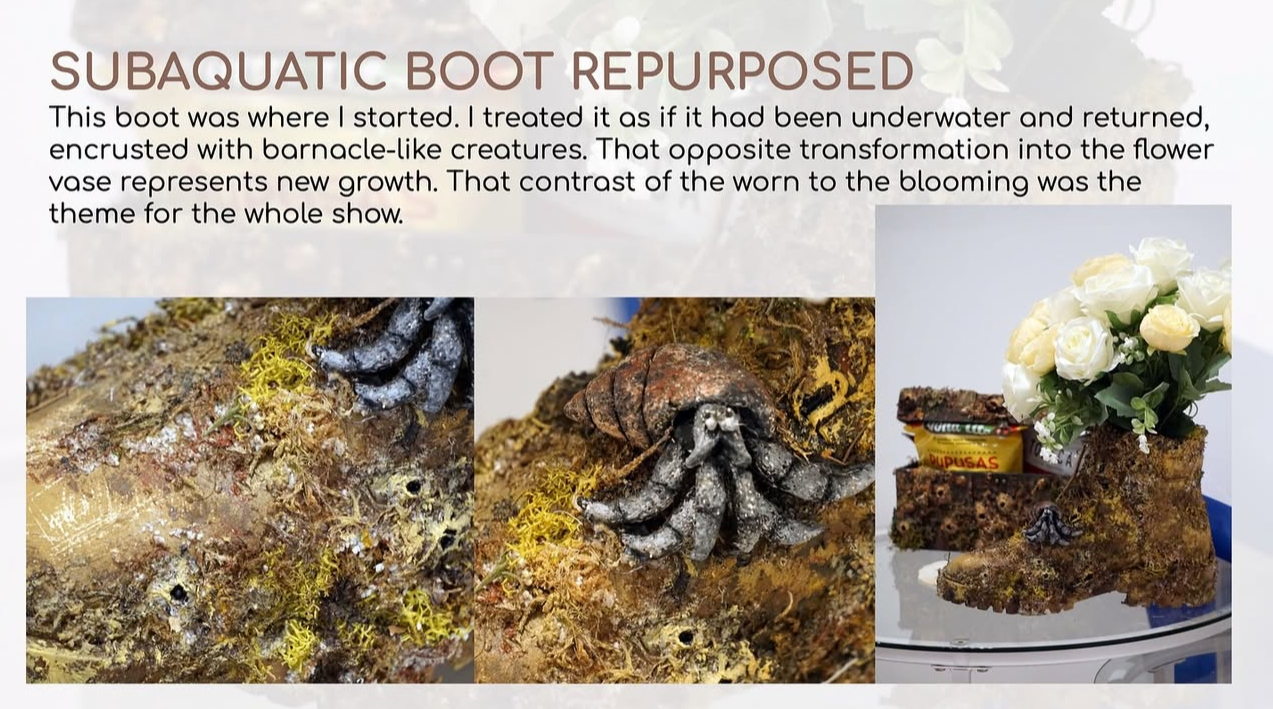 "Subaquatic Boot Repurposed" by Alana Palomo
