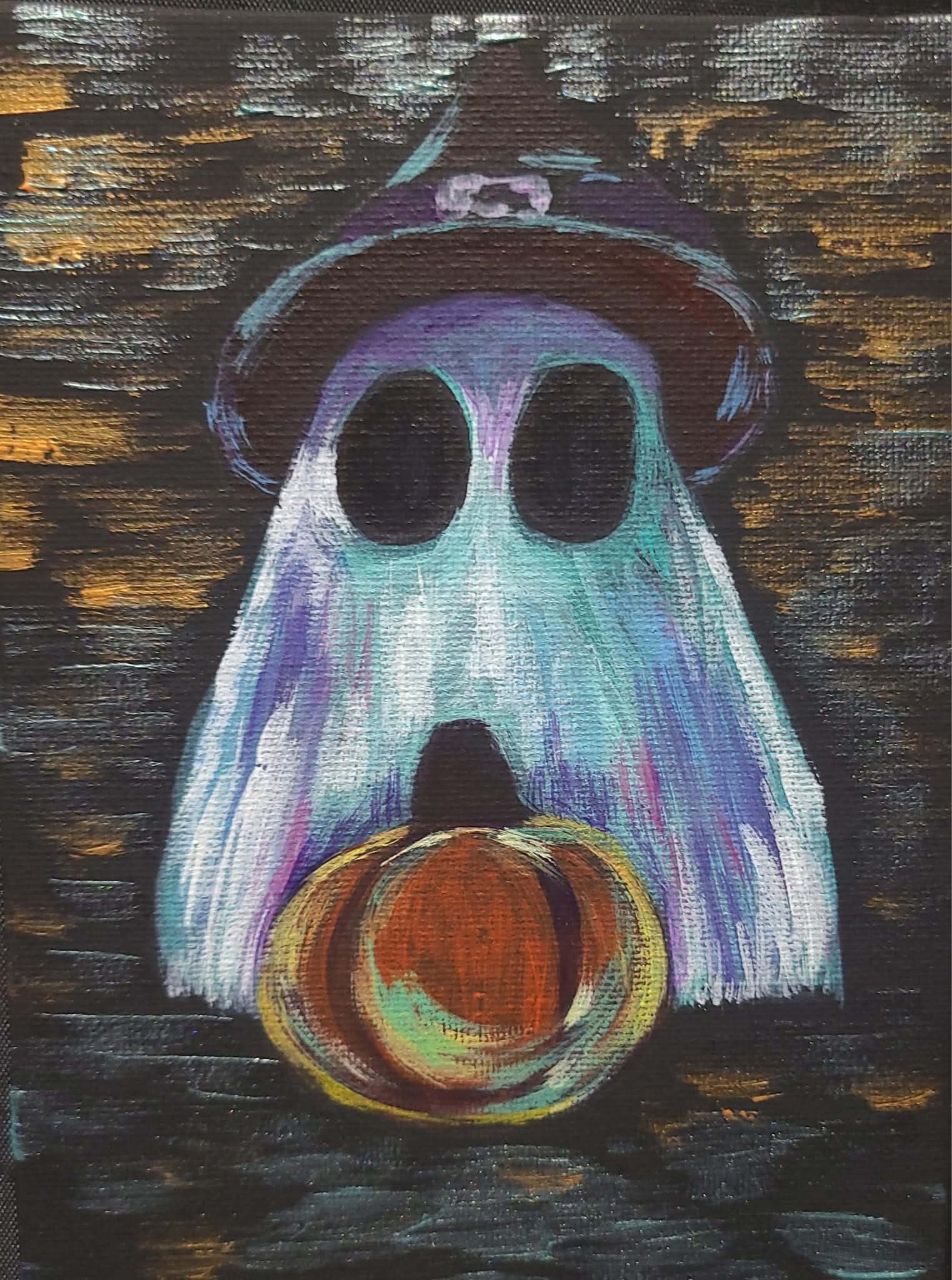 "Ghost with a Pumpkin" by Victoria Park