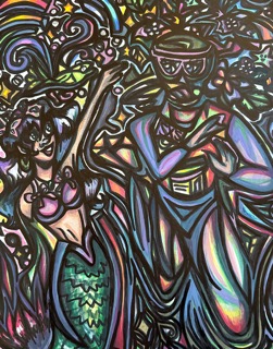 "Mermaid and Diver" by Isabella Kinnick