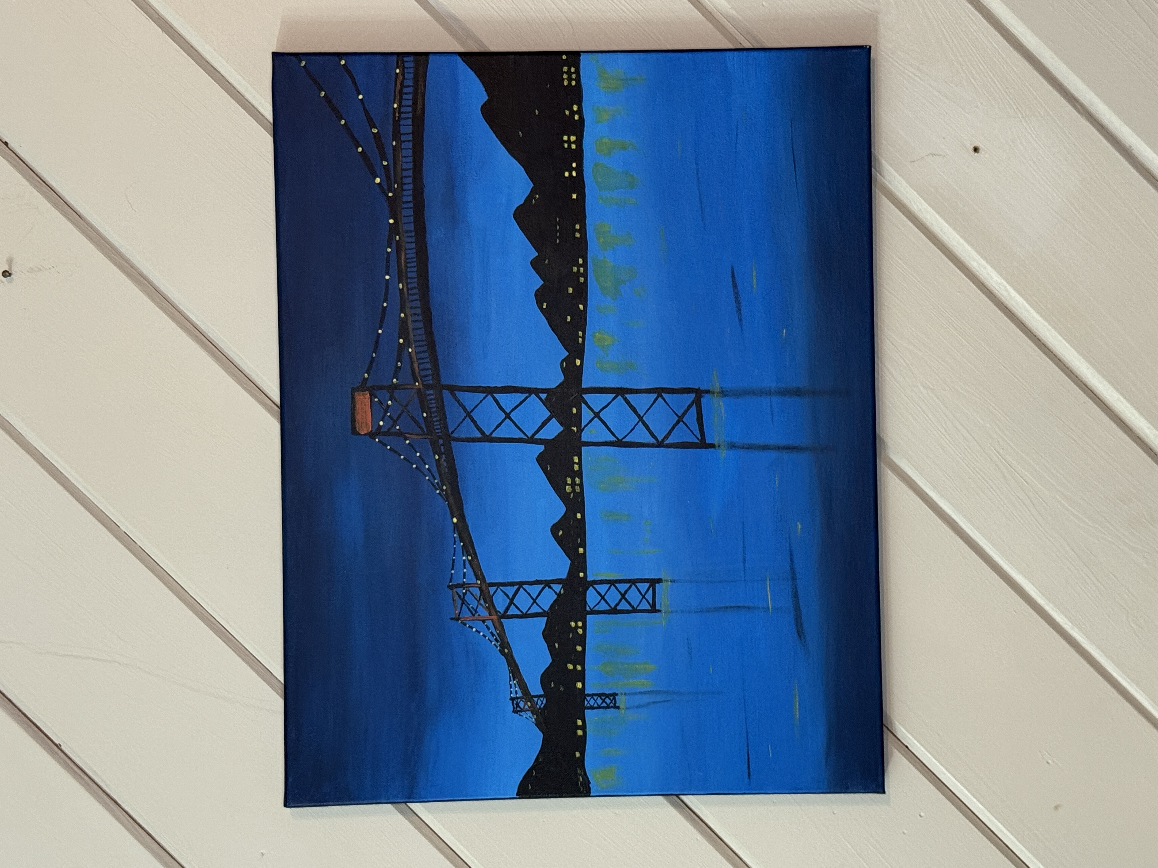 Night Bridge Painting