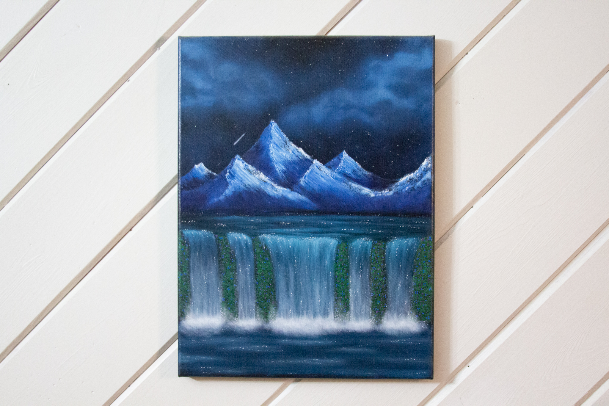Mountain Waterfall Painting