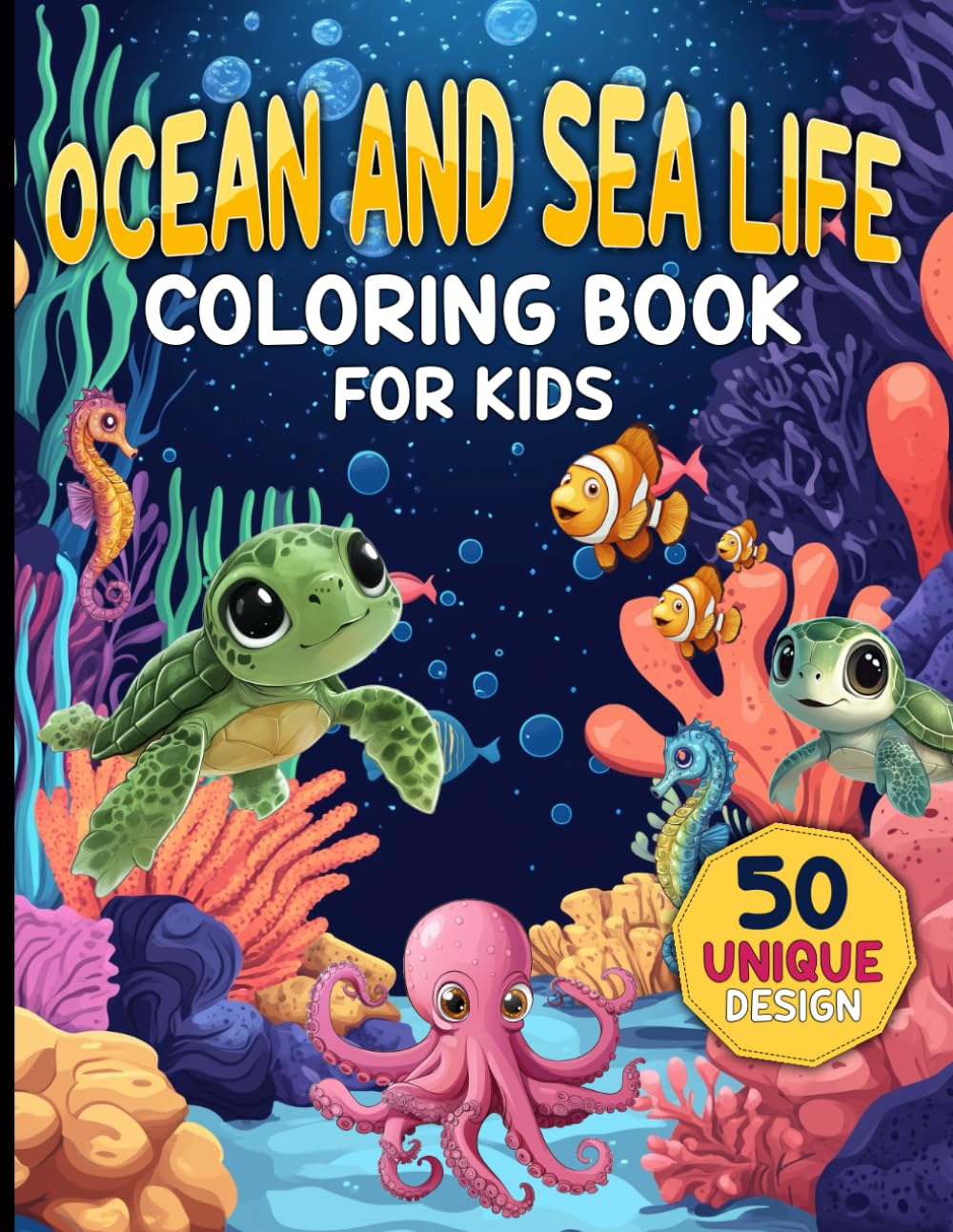Ocean and Sea Life Coloring Book