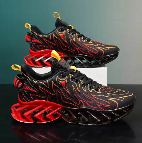 Stylish Flame-patterned Sneakers