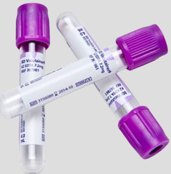 Tubes De Prélèvement Sanguin Bd Vacutainer Edta K2 Avec Bouchon Lavande