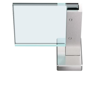EXPOAS DUAL End Clamp Silver & Matte Finish for 1/2" - 9/16" Glass 