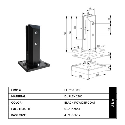 EXPOAS PLX6000 FLEX MOVE for 9/16" Glass 