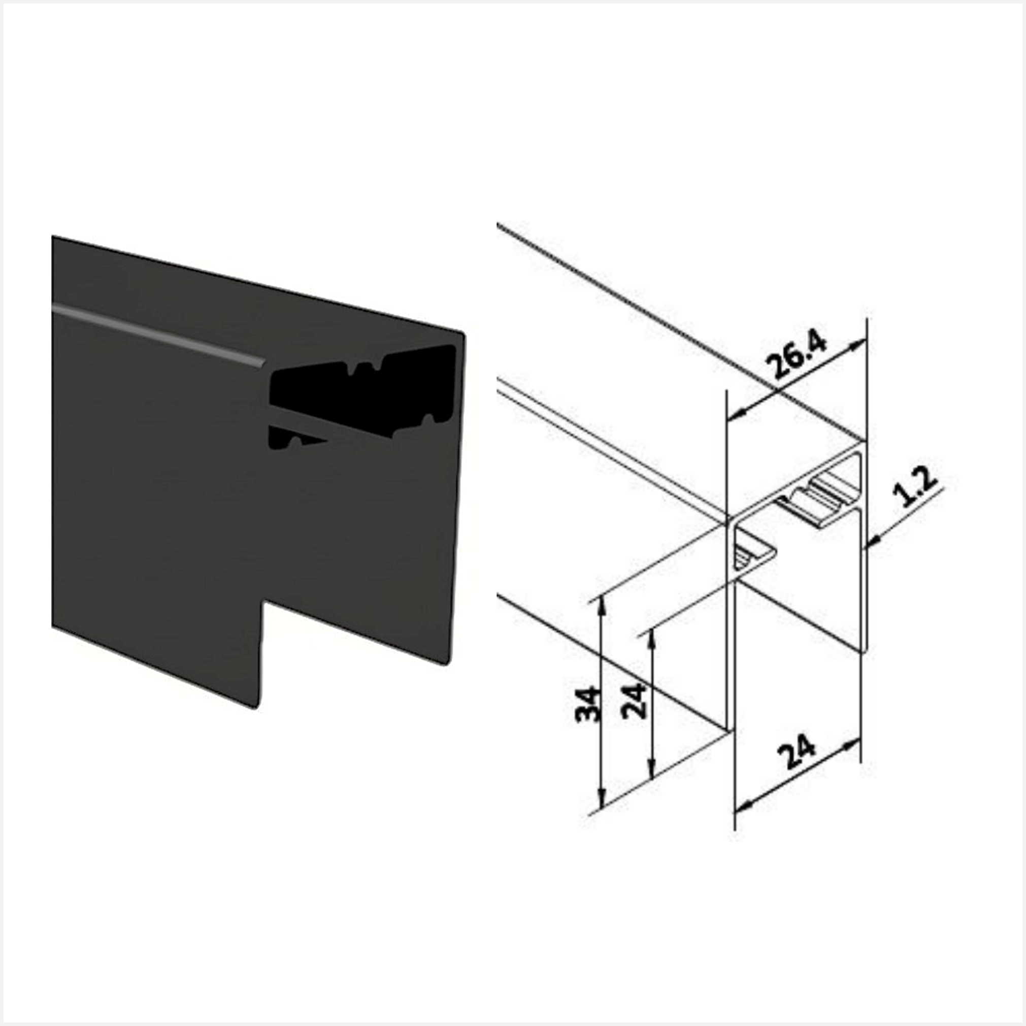 EXPOAS Aluminum Square top cap 8.2FT