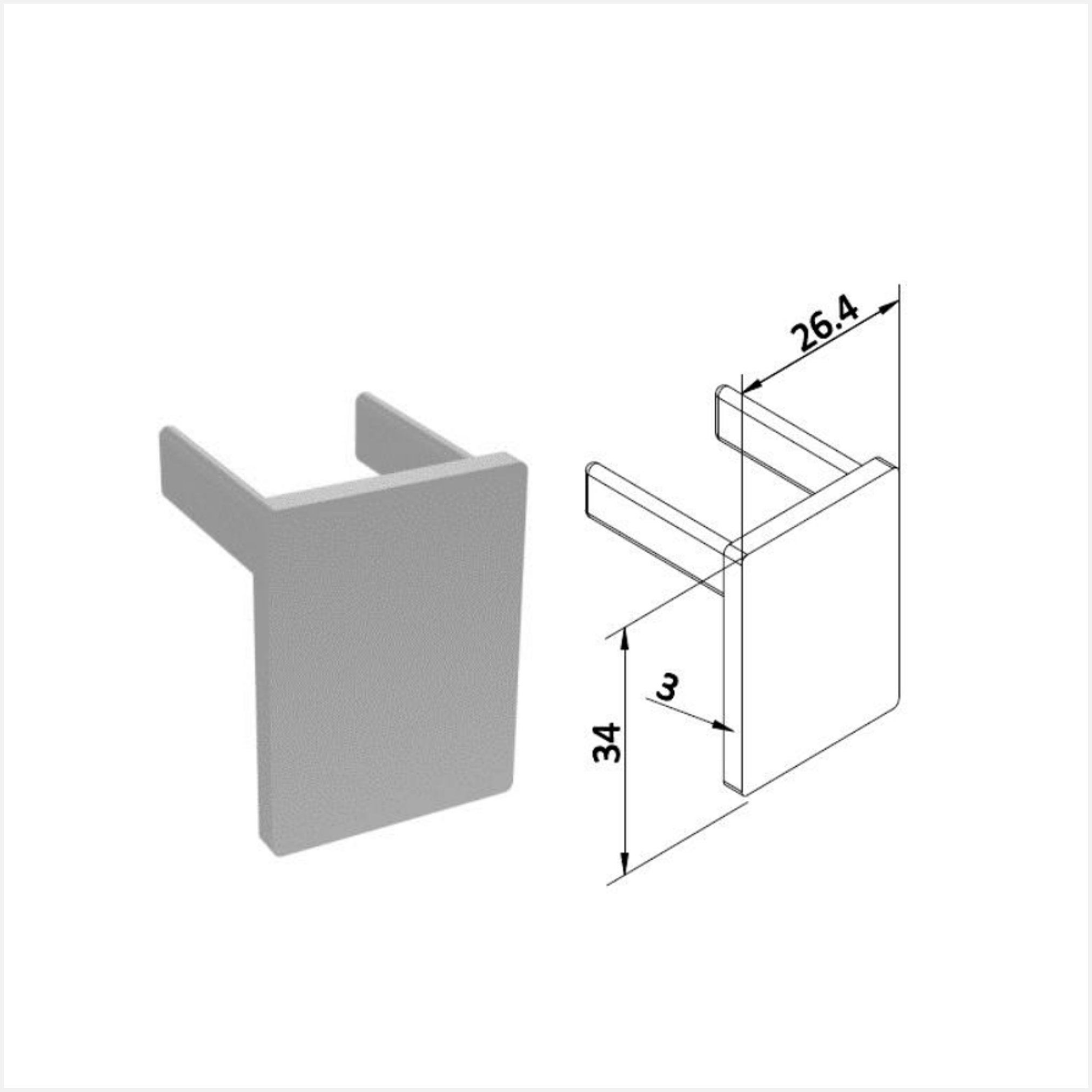 EXPOAS End Cap for Alu Top Cap