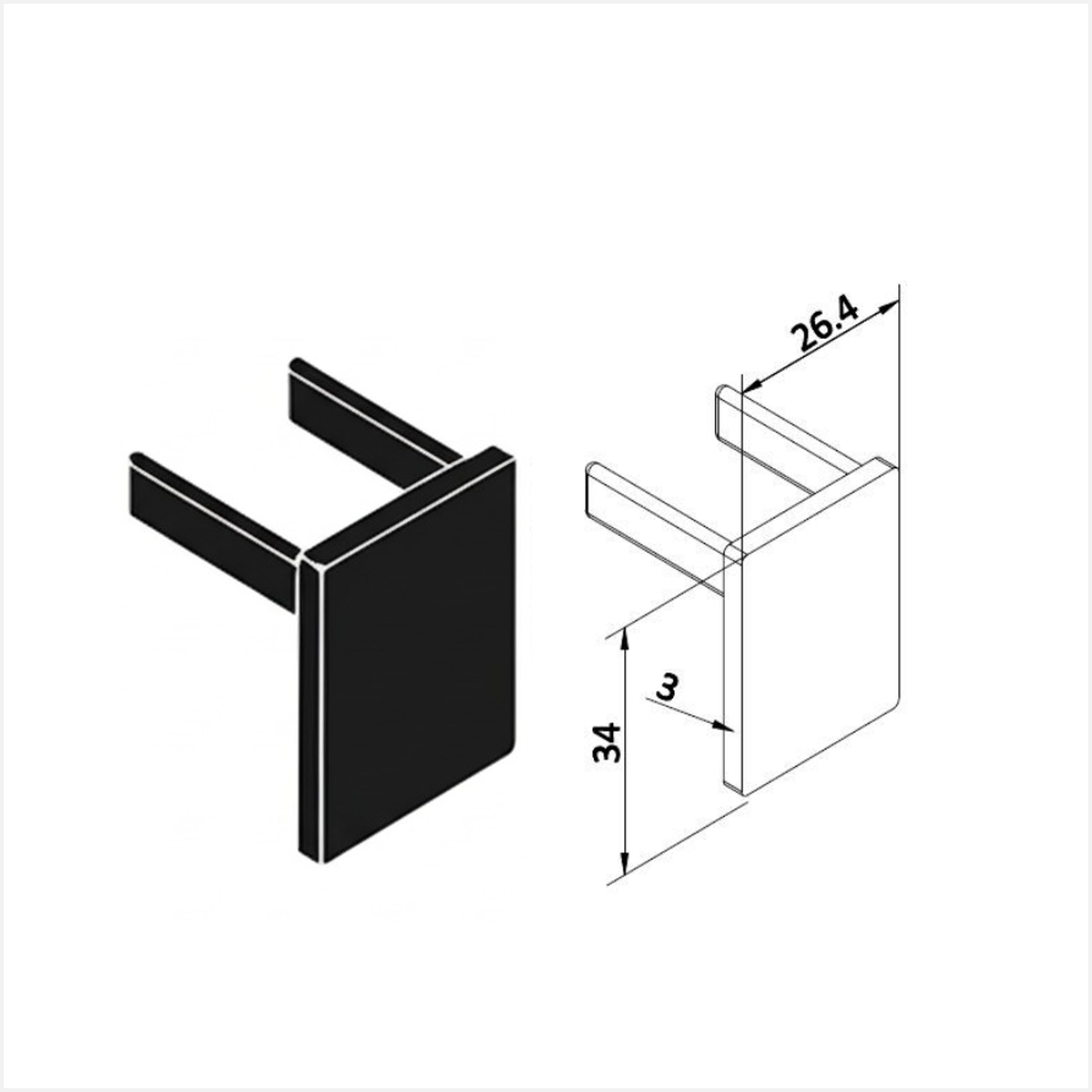 EXPOAS End Cap for Alu Top Cap
