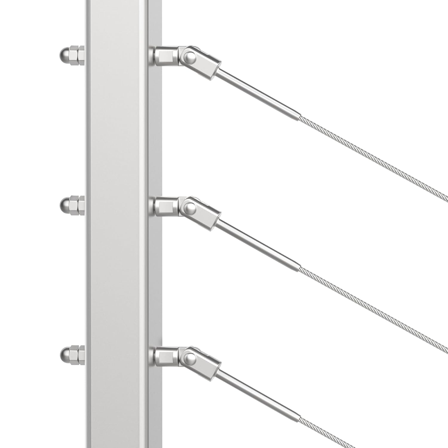 EXPOAS Cable Post KIT (Silver 304 S.S.) 1.97"x1.97"x42"