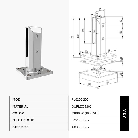 EXPOAS PLX6000 FLEX MOVE for 9/16" Glass 