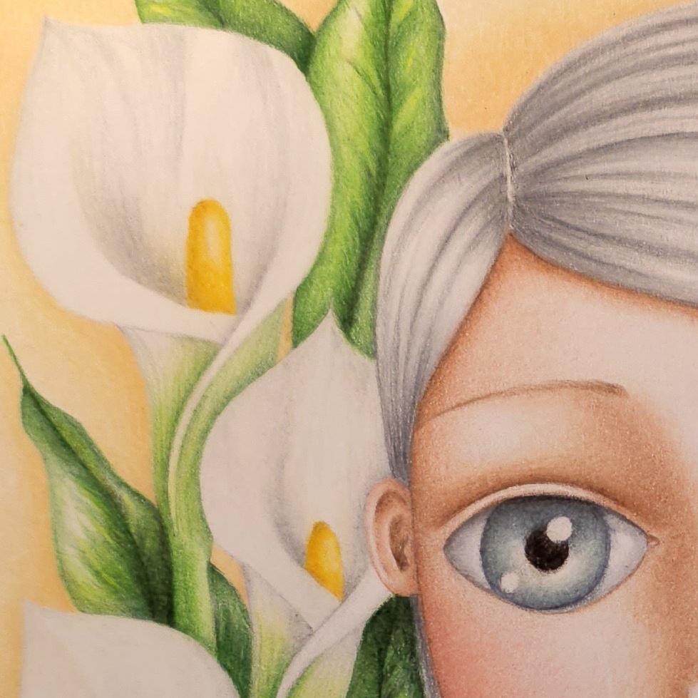 Disegno a matite colorate su carta "I'm sorry - Mi dispiace" 