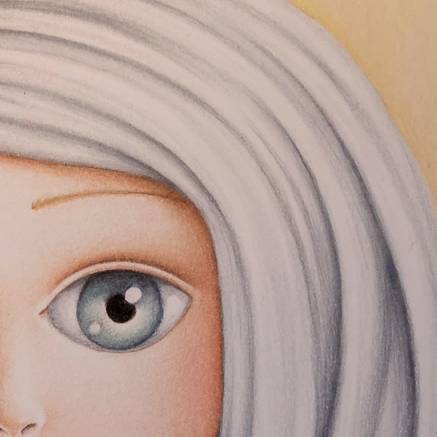 Disegno a matite colorate su carta "I'm sorry - Mi dispiace" 