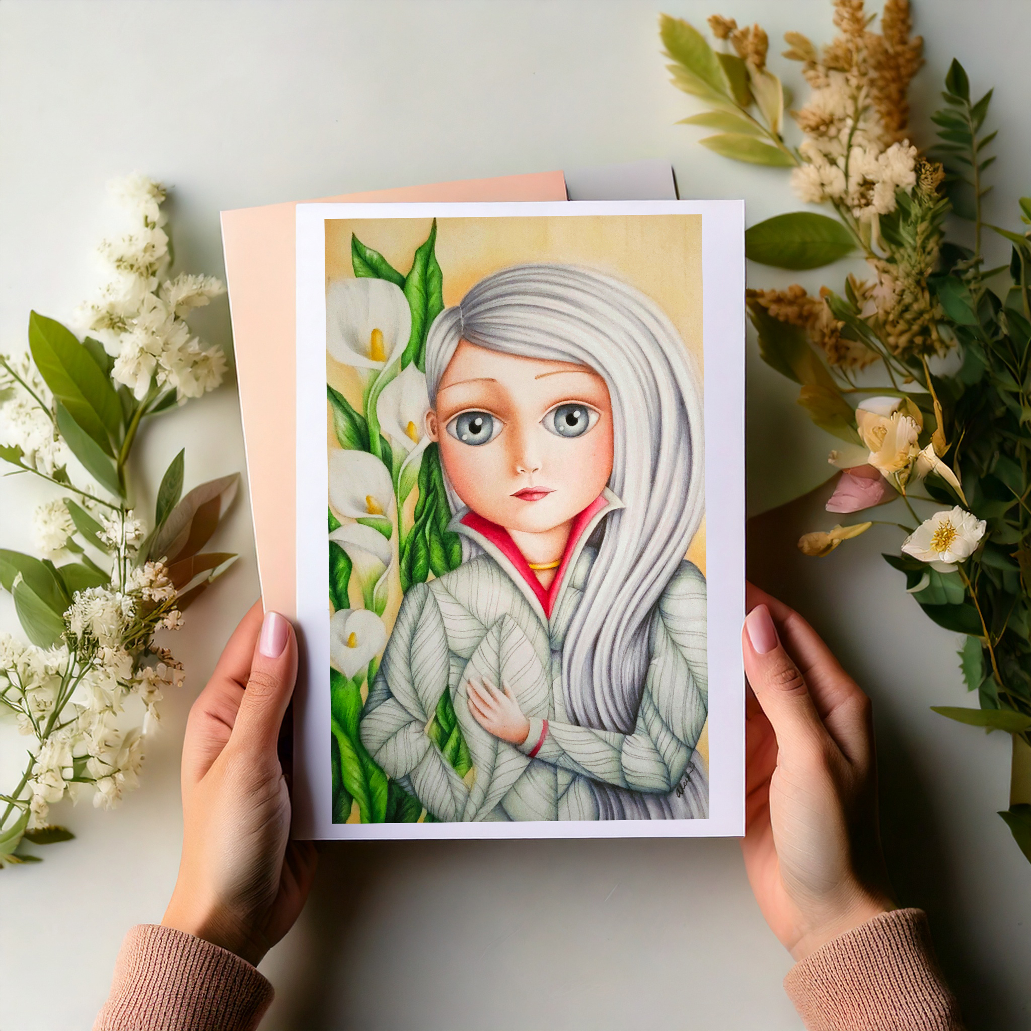 Disegno a matite colorate su carta "I'm sorry - Mi dispiace" 