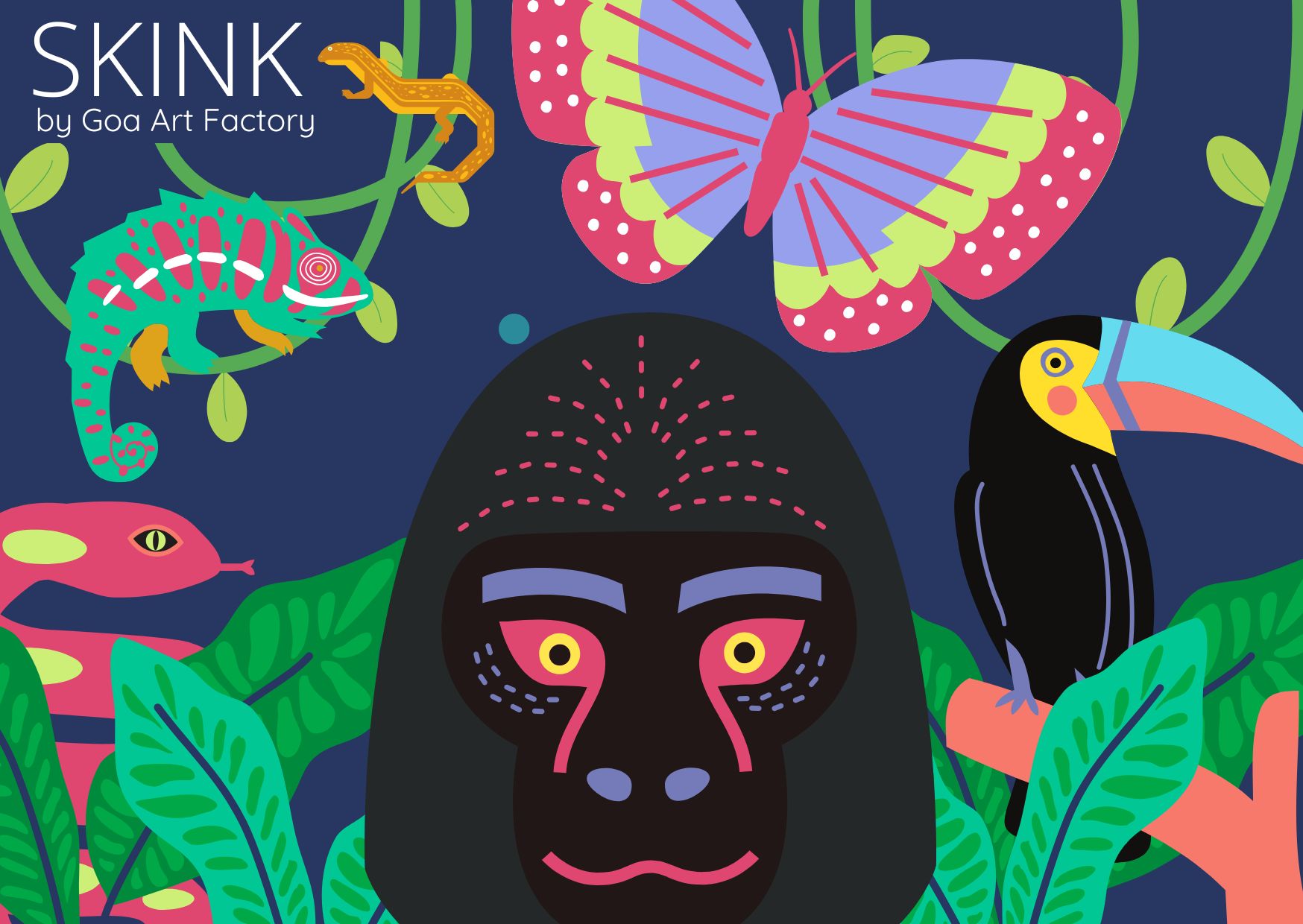 SKINK by Goa Art Factory Postcard