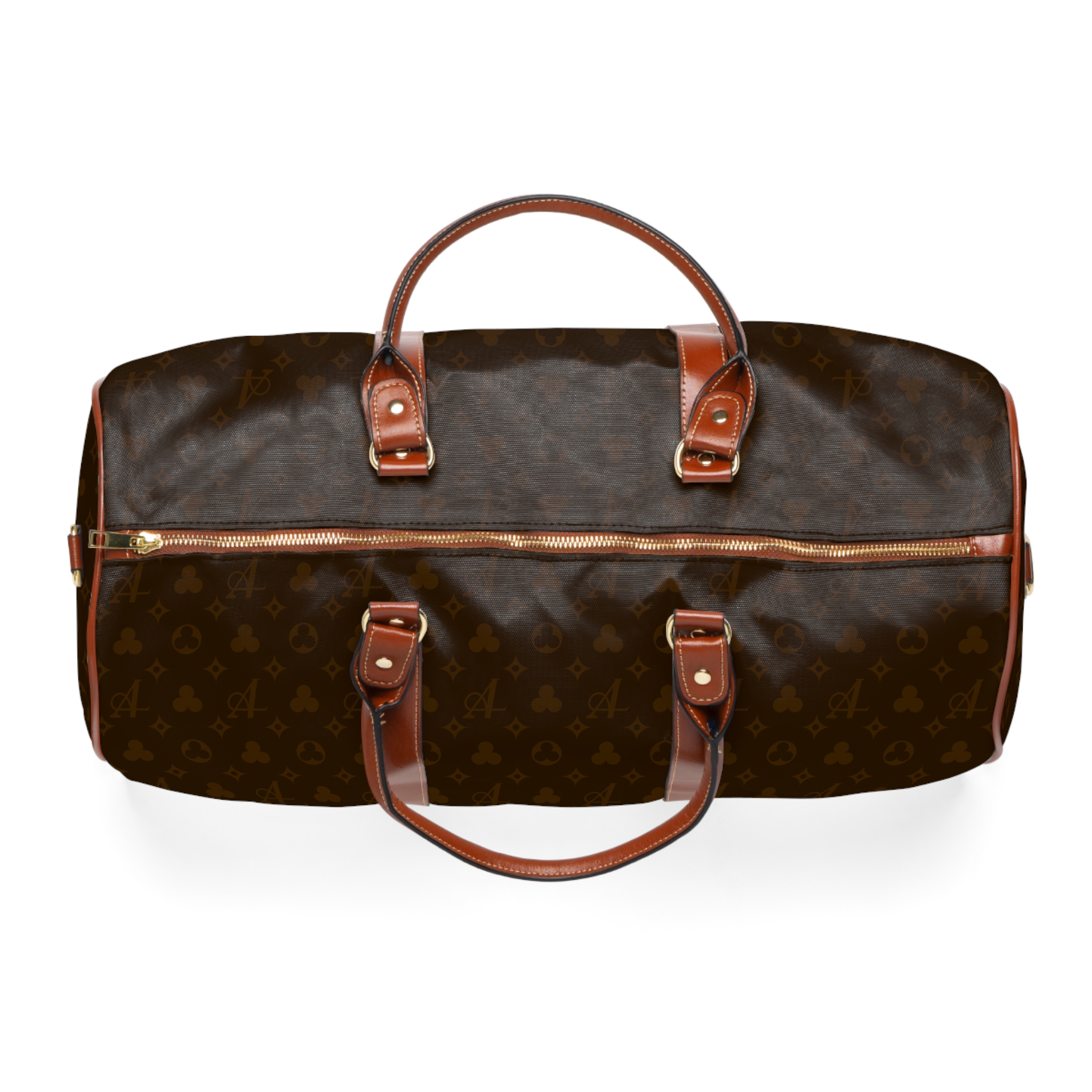 Clover Monogram Duffel Bag - Brown