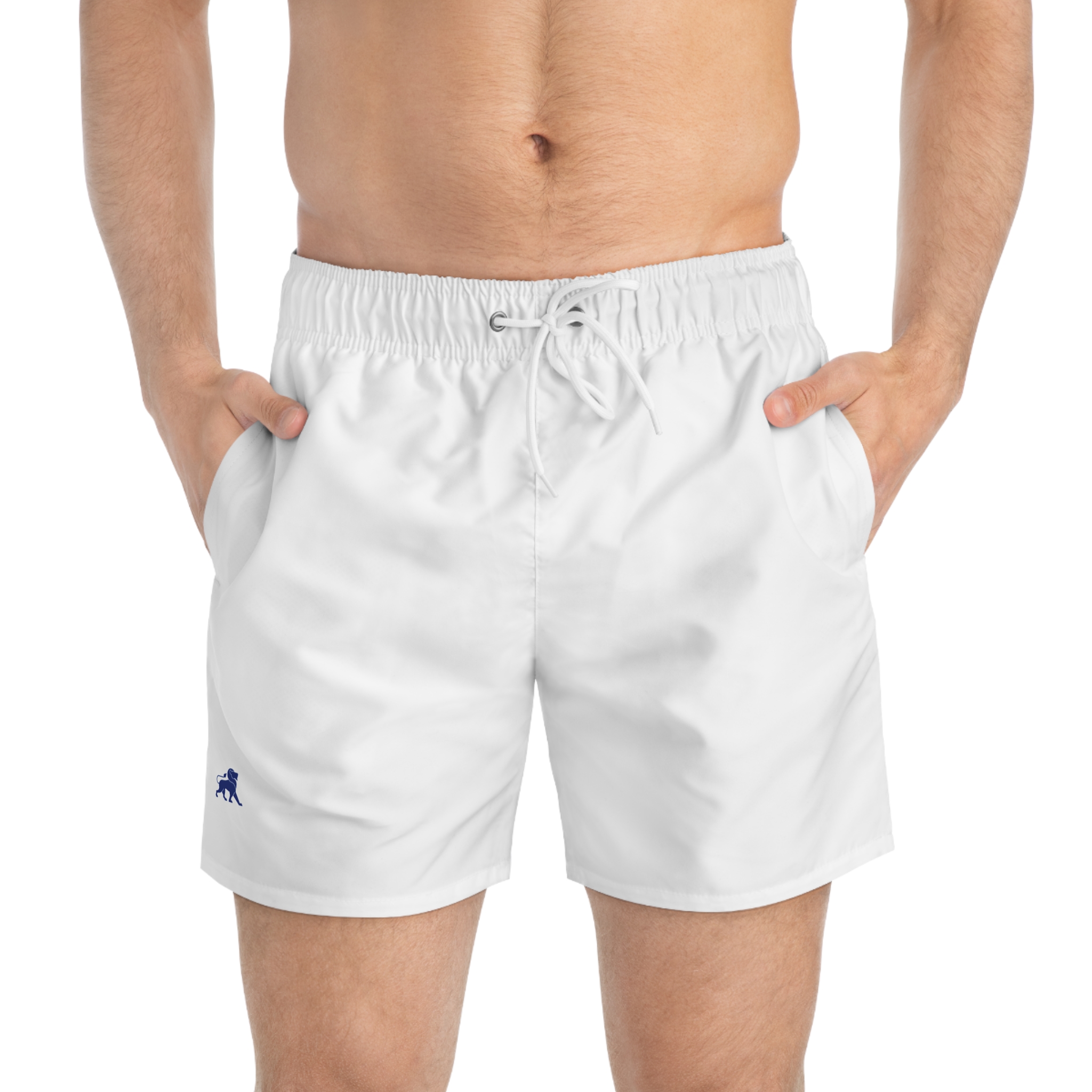 Men's White Swim Trunks