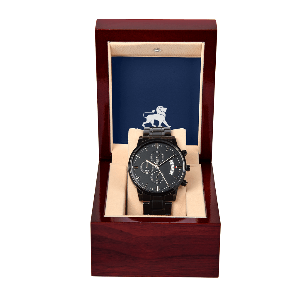 Men's Black Chronograph Watch