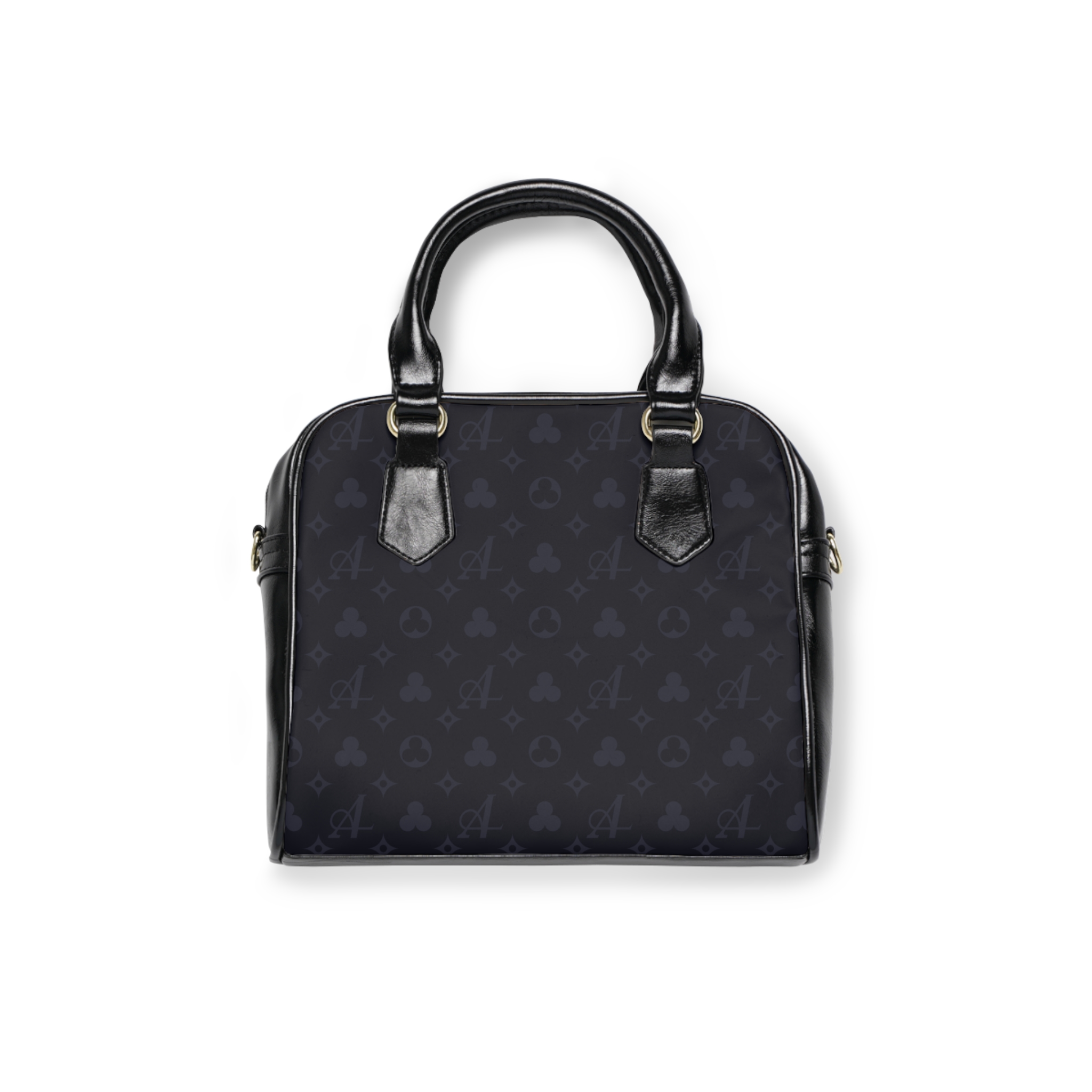 Clover Monogram Shoulder Handbag - Navy