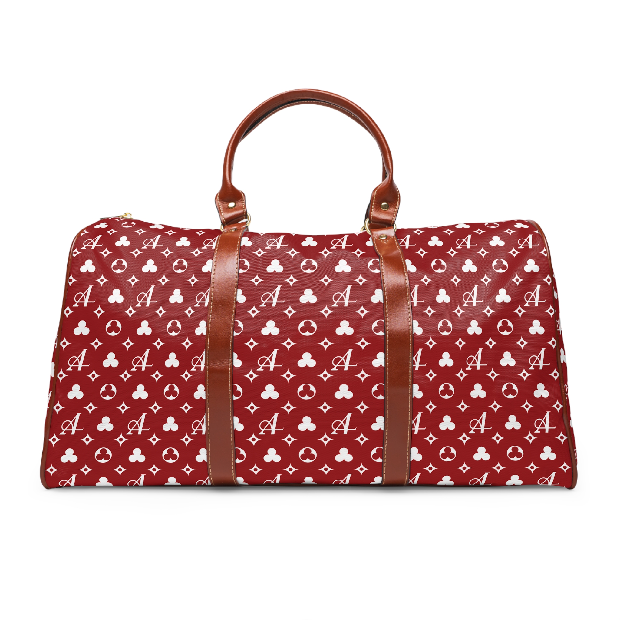 Clover Monogram Duffel Bag - Red and White