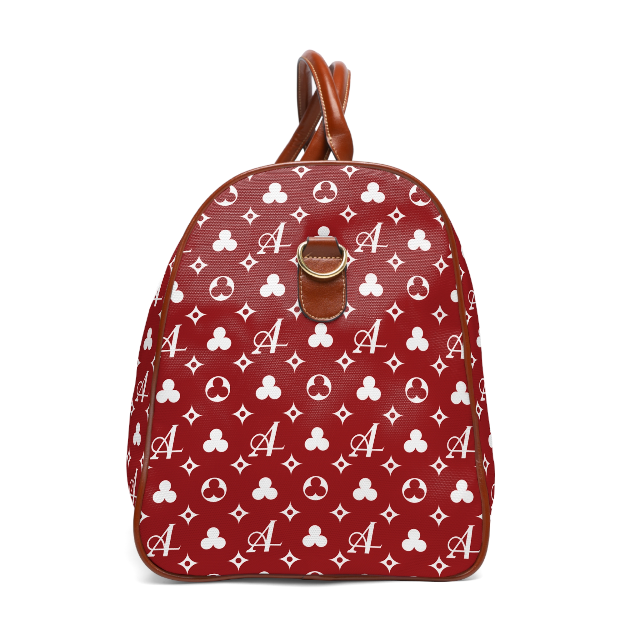 Clover Monogram Duffel Bag - Red and White
