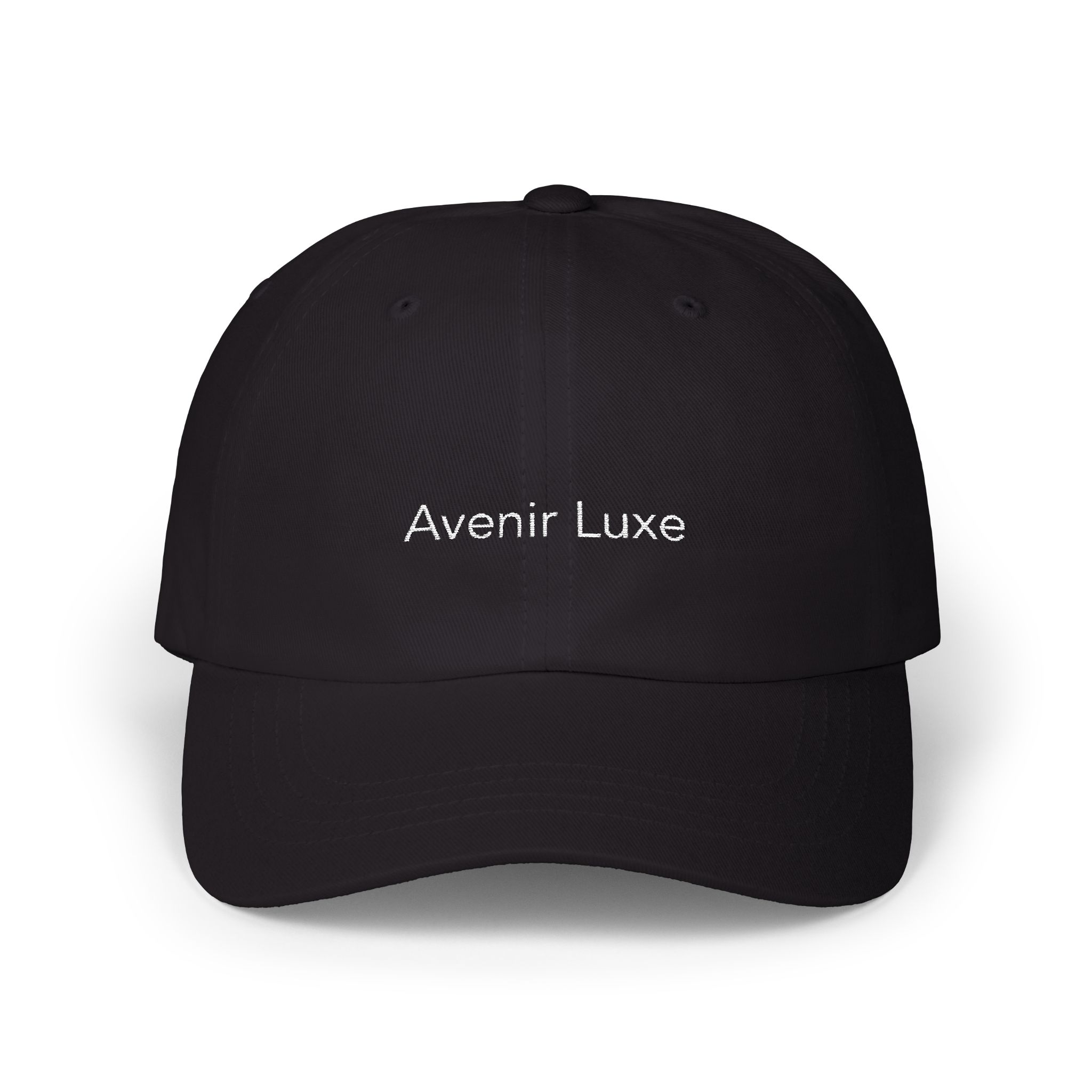 Avenir Luxe Minimal Emroidered Dad Cap - Black