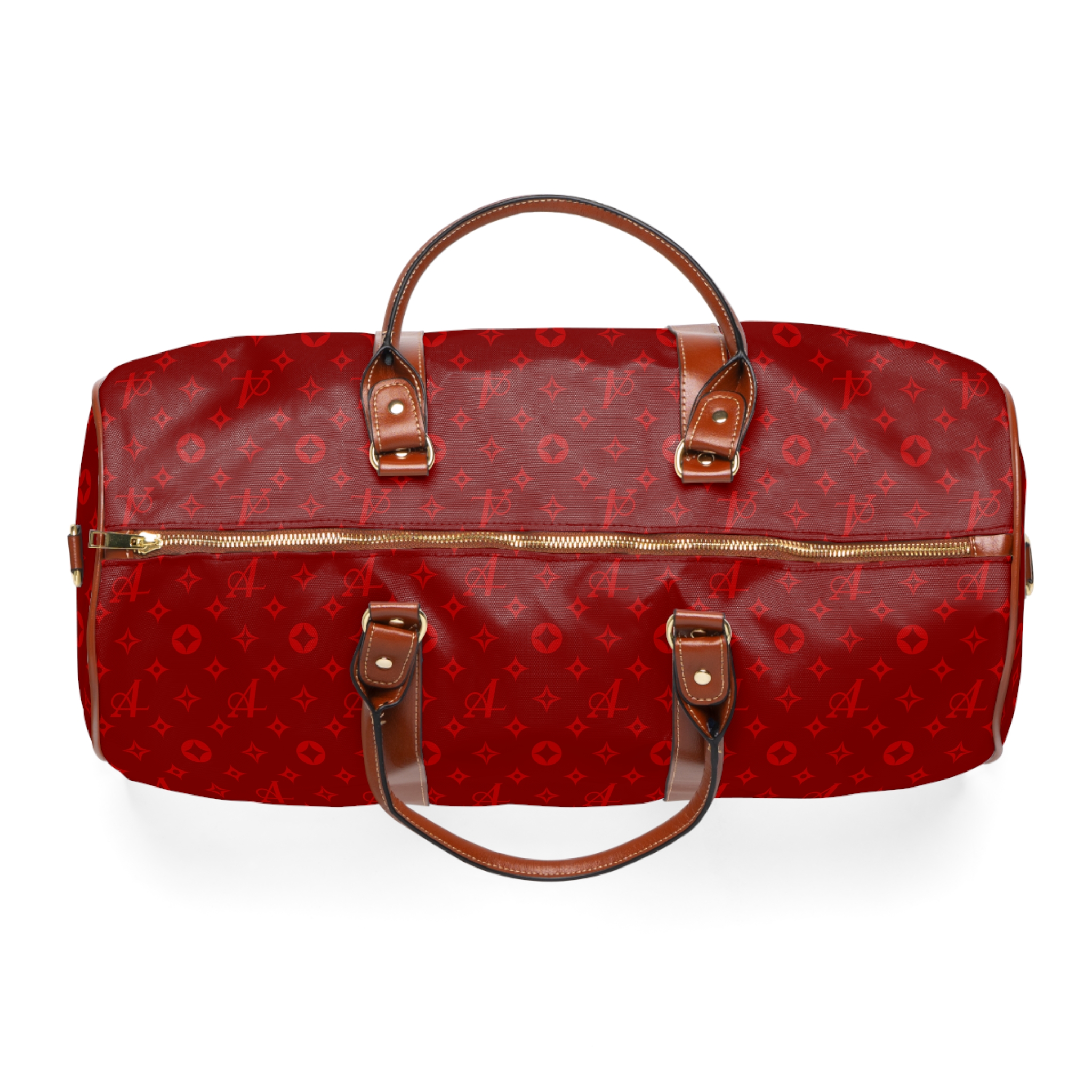 Star Monogram Duffel Bag - Dark Red