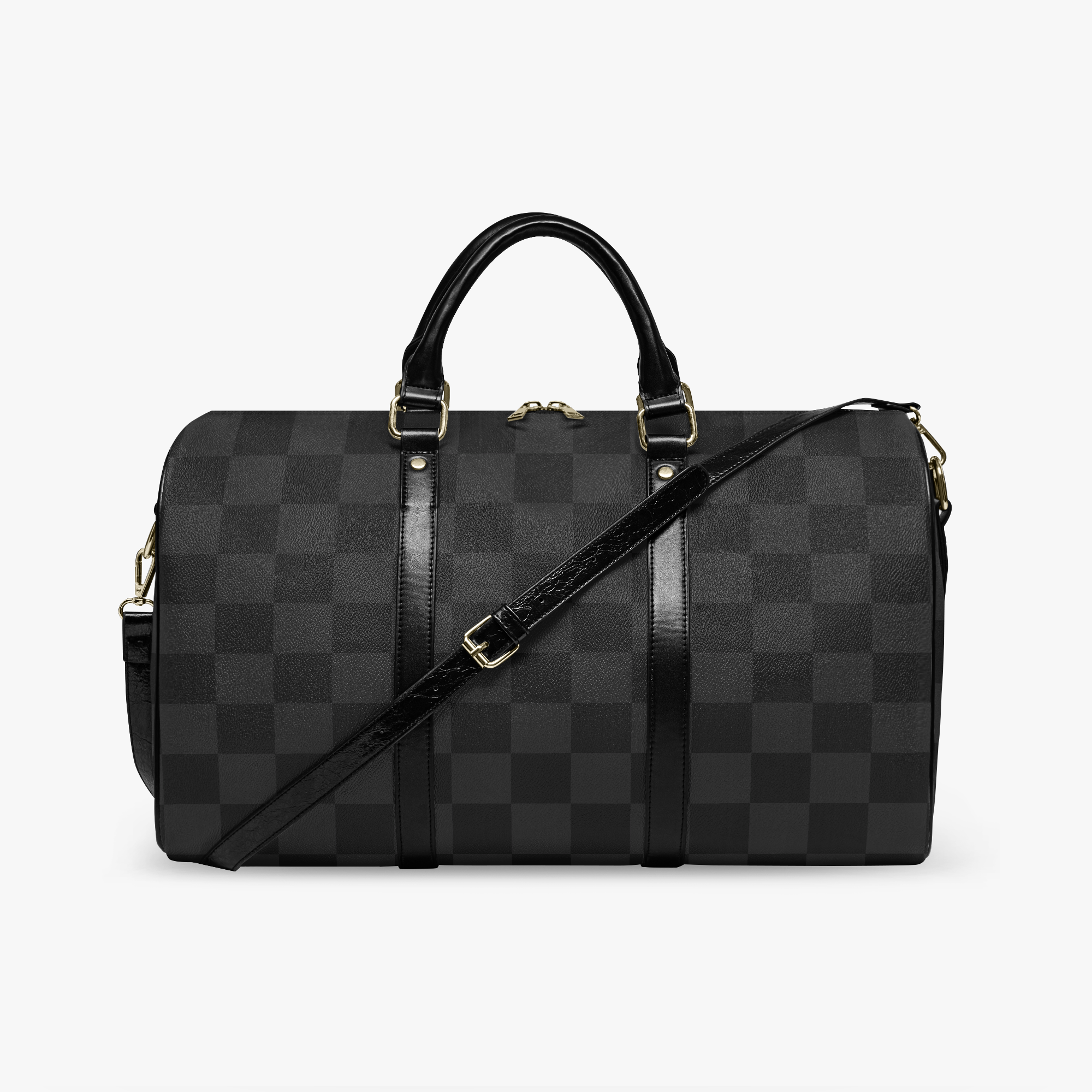 Travel Duffle Bag - Square Monogram Black