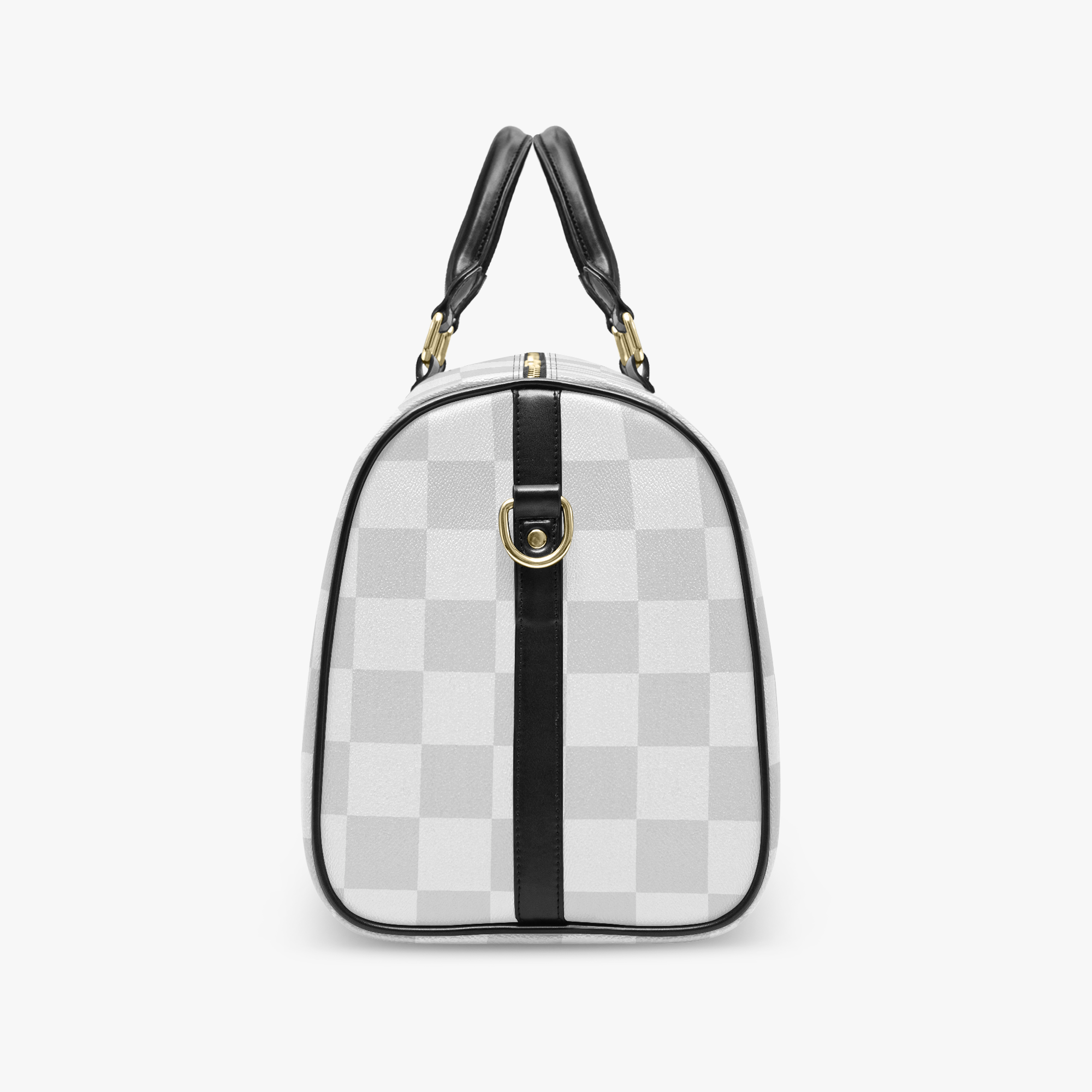 Travel Duffle Bag - Square Monogram White