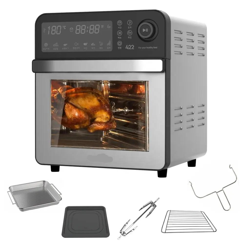 14L Multifunctional Air Fryer with 3 Layers and Rotating Knob