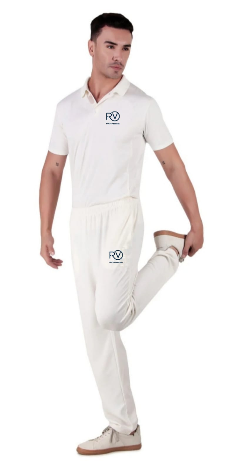 Cricket White Kit (Tshirt + Pant set ) with Name & no.