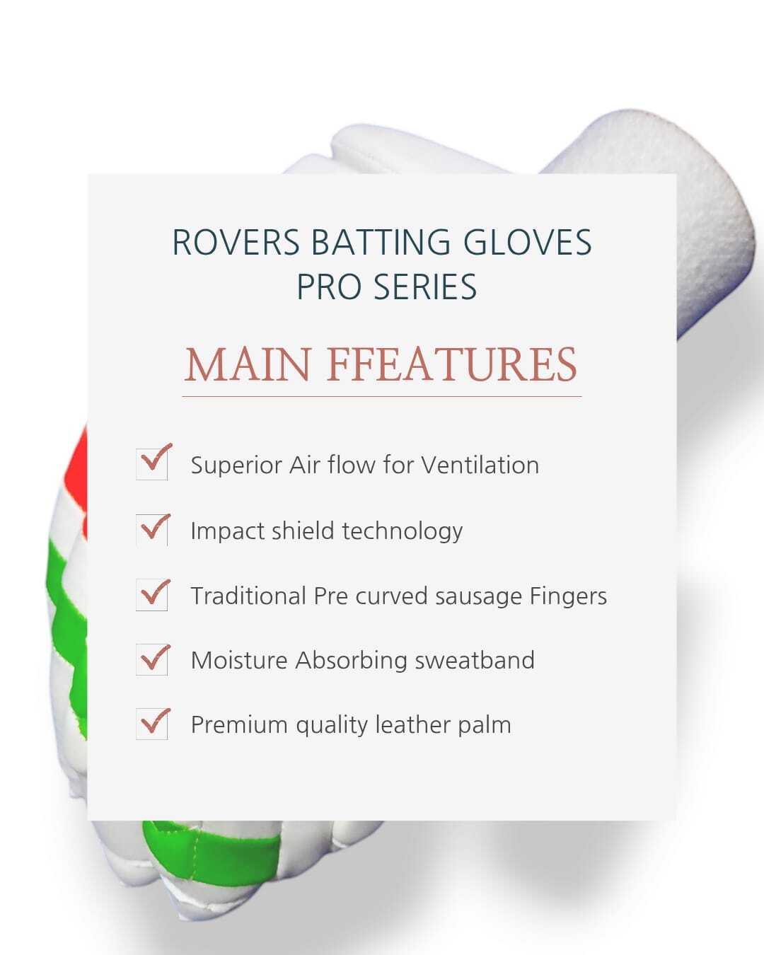 Tri Color Cricket Batting Gloves