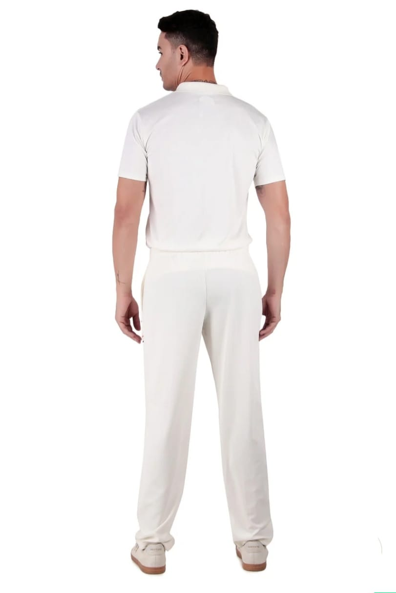 Cricket White Kit (Tshirt + Pant set ) with Name & no.