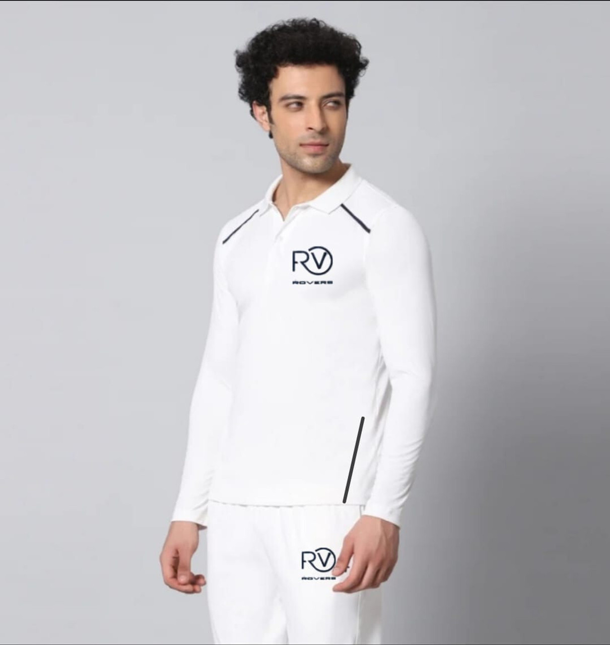 Premium Cricket White Jersey with name & no.