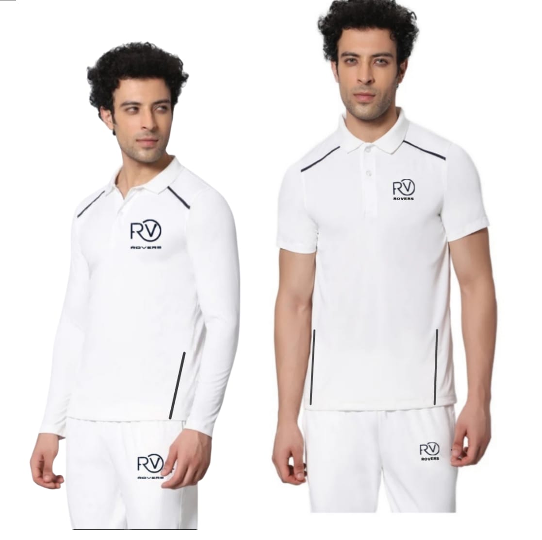 Combo Cricket White Jersey Pack of 2 Full sleevs & Half Sleeves plain 