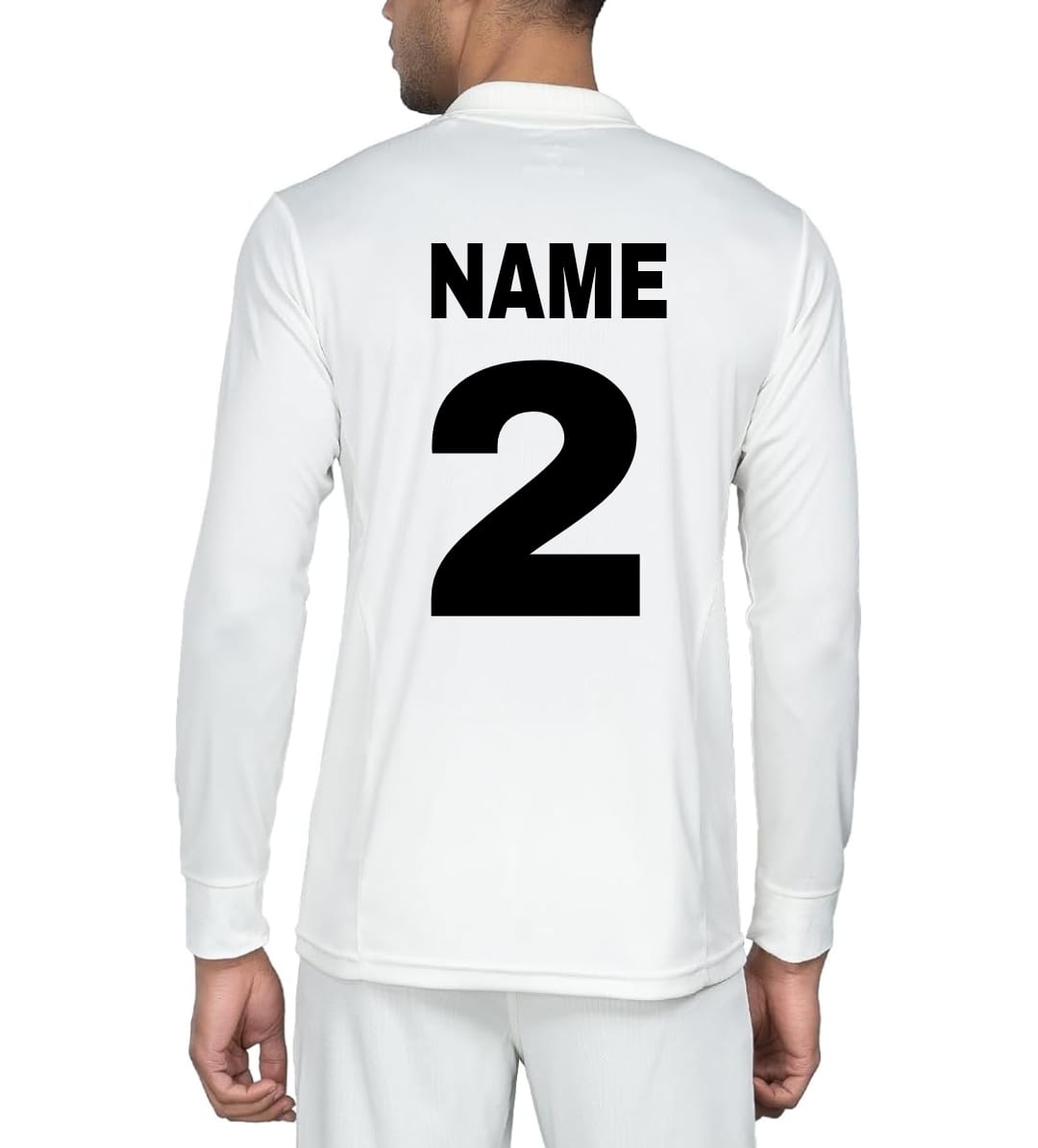 Premium Cricket White Jersey with name & no.