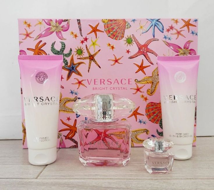 Kit Versace brigth crystal absolu 90 ml + gel de banhos+ hidratante + miniatura 