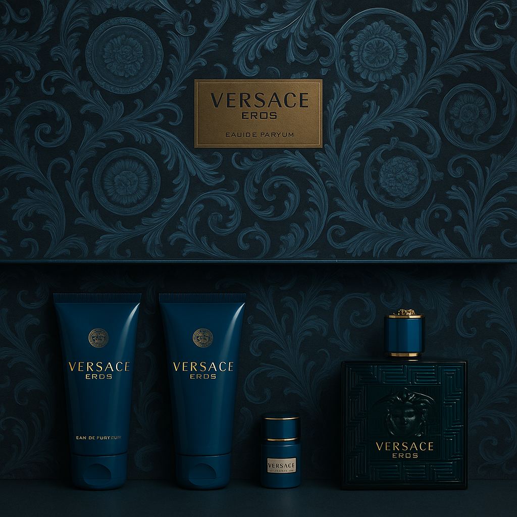 Kit Eros edp 100 ml + caneta 10 ml + gel de banho + pós barba