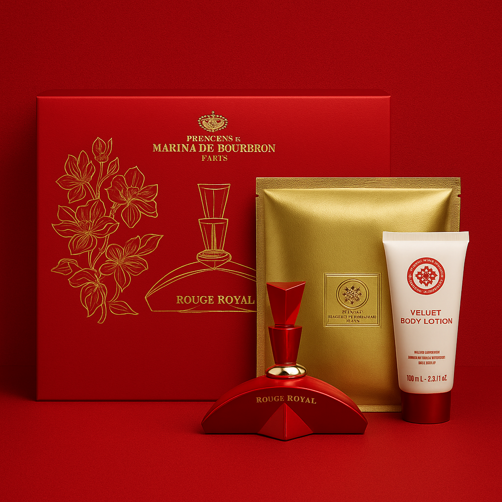 Kit: Marina Rouge Royal 100ml + Hidratante 100ml + Necessaire