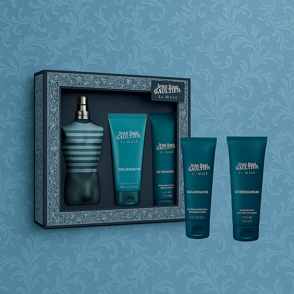 Kit: Jean Paul Gaultier Lê Male 125ml + Desodorante 150ml + Gel de banho 75ml