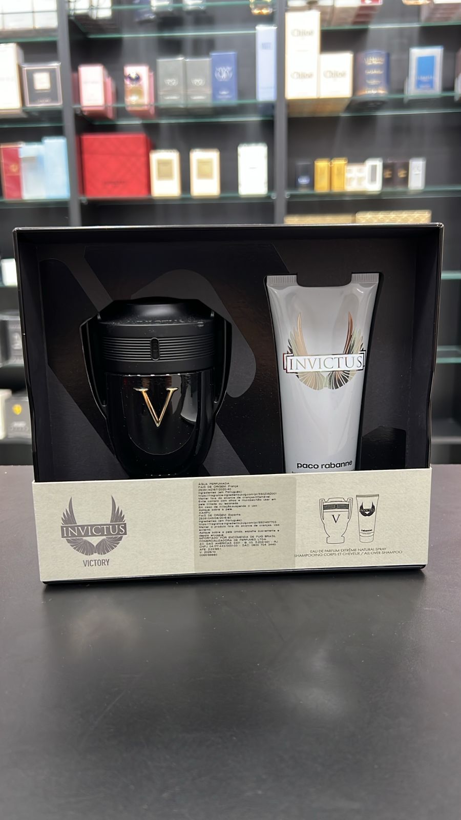 Kit invictus victory 100 ml + gel de banho 100 ml