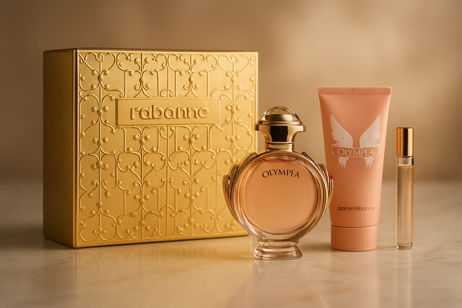 Kit: Olympea 80ml + Hidratante 100ml + Caneta 10ml